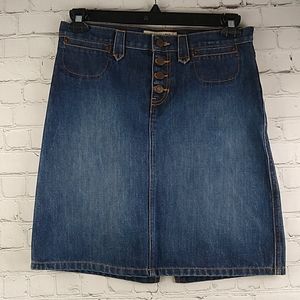 Abercrombie & Fitch Denim Blue Skirt Button Fly 4